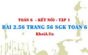 Bài 2.56 trang 56 SGK Toán 6 tập 1 Kết nối tri thức